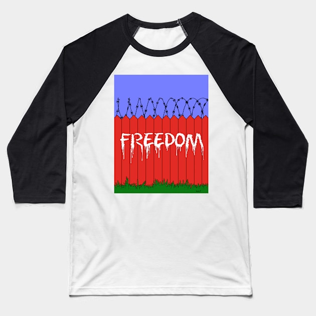 FREEDOM Baseball T-Shirt by Painted Wolfprints